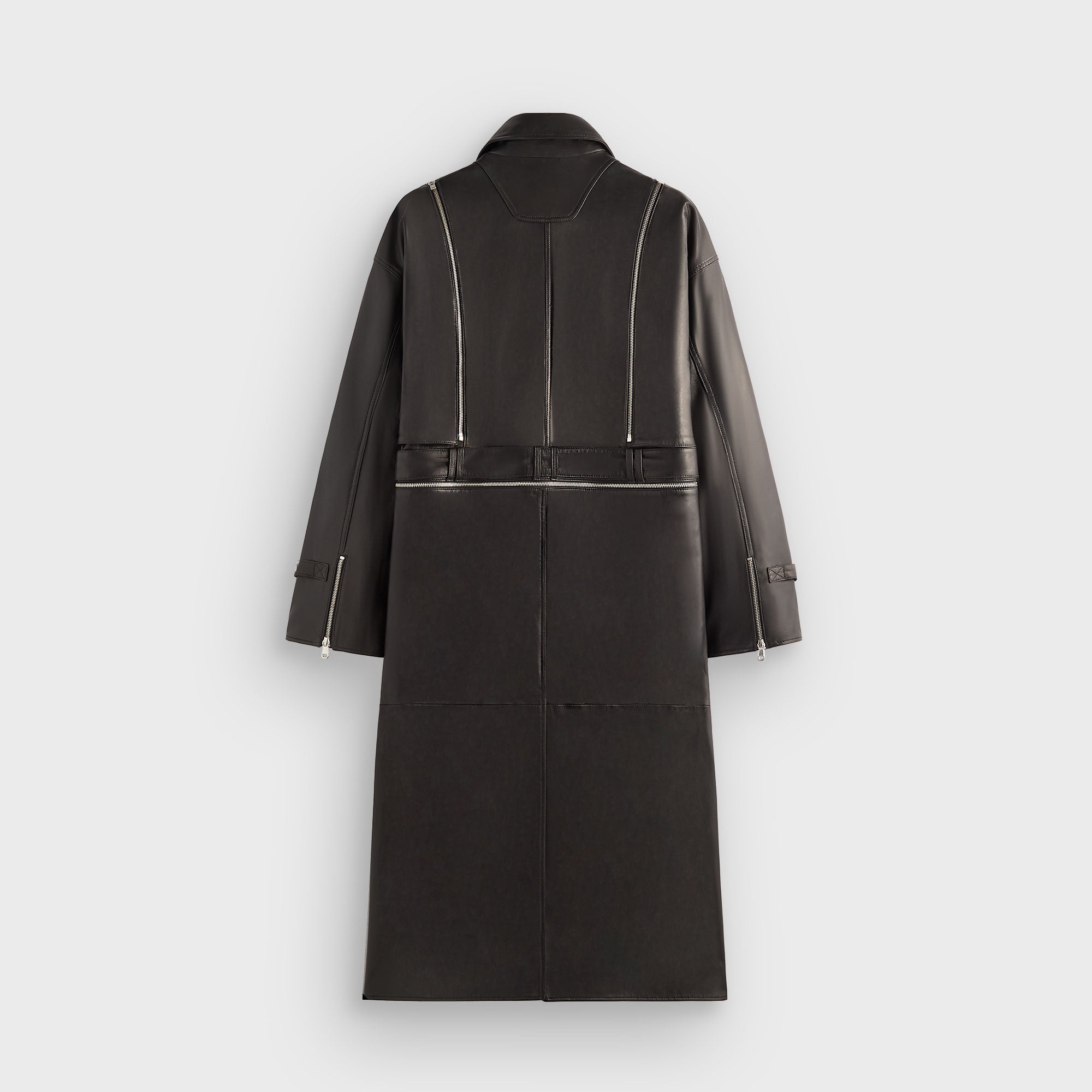 Lisa for Kith Women Hera Convertible Leather Coat - Black