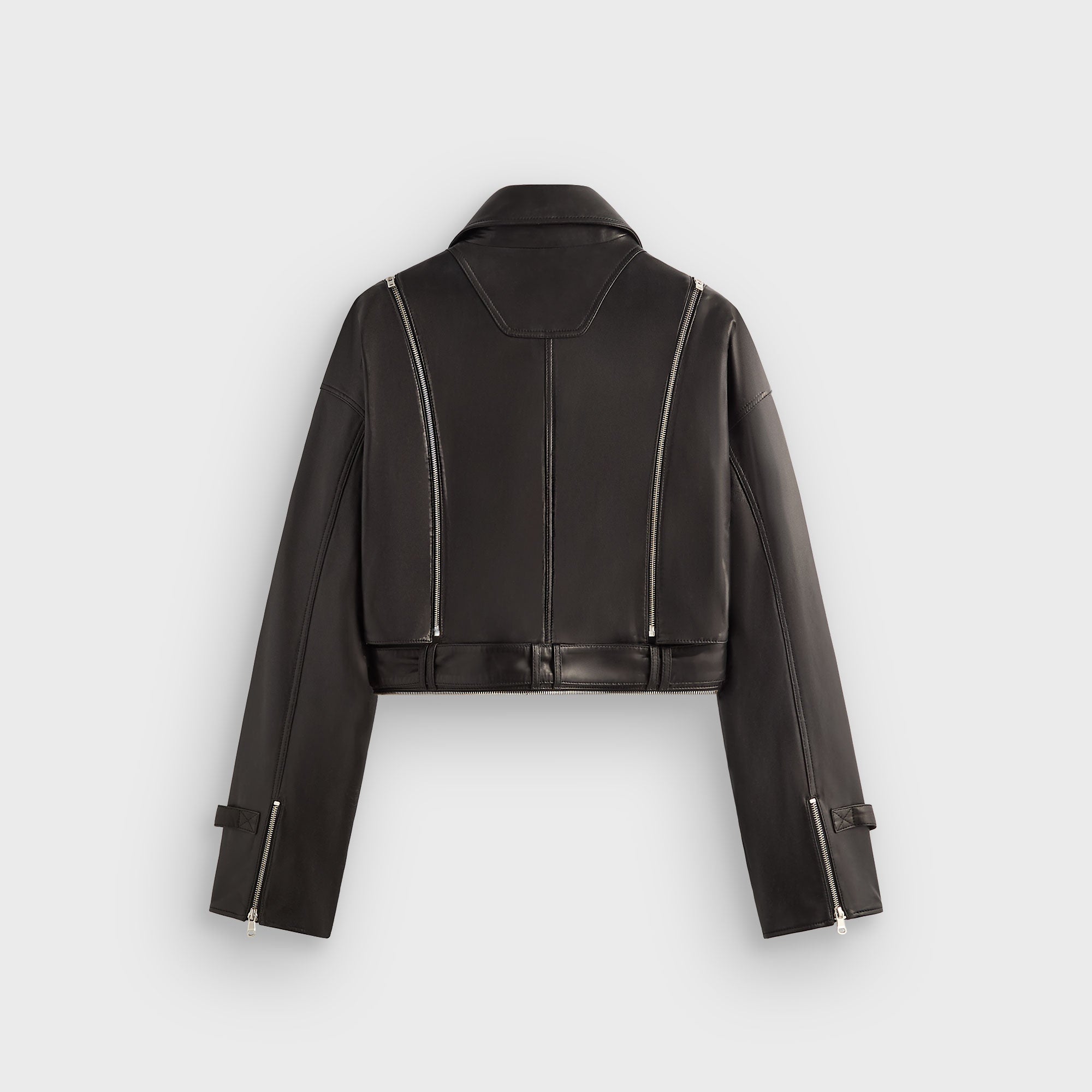 Lisa for Kith Women Hera Convertible Leather Coat - Black