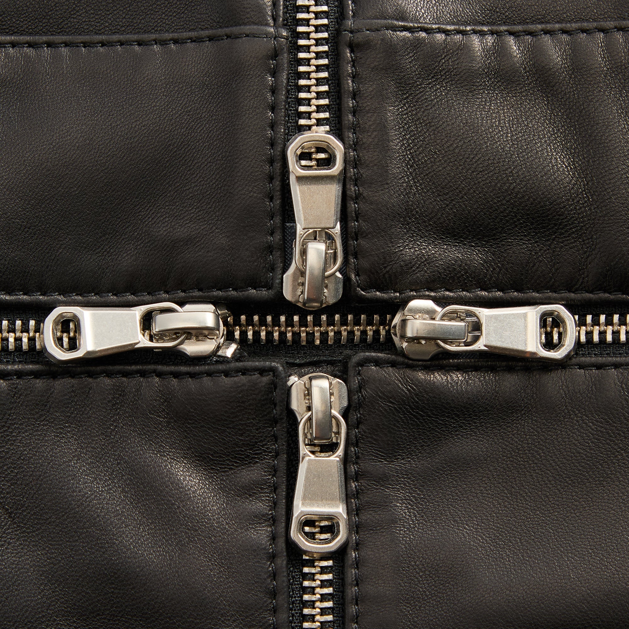 Lisa for Kith Women Hera Convertible Leather Coat - Black