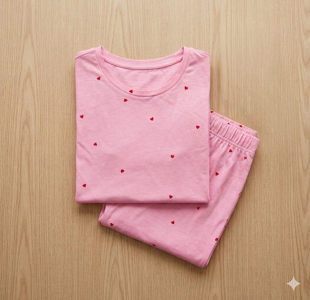 Fall in love with bedtime with our Sweetheart Pink Pajama Set.
