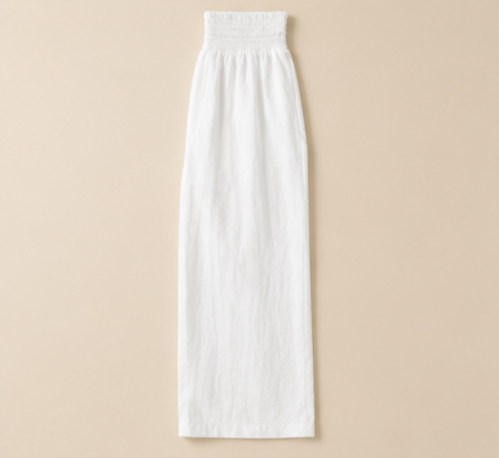 Pure Cotton Linen Wide-Leg Trousers