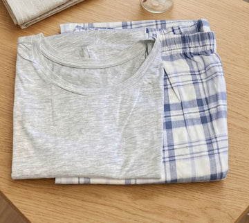 Enjoy a peaceful night's sleep in this classic pajama set.