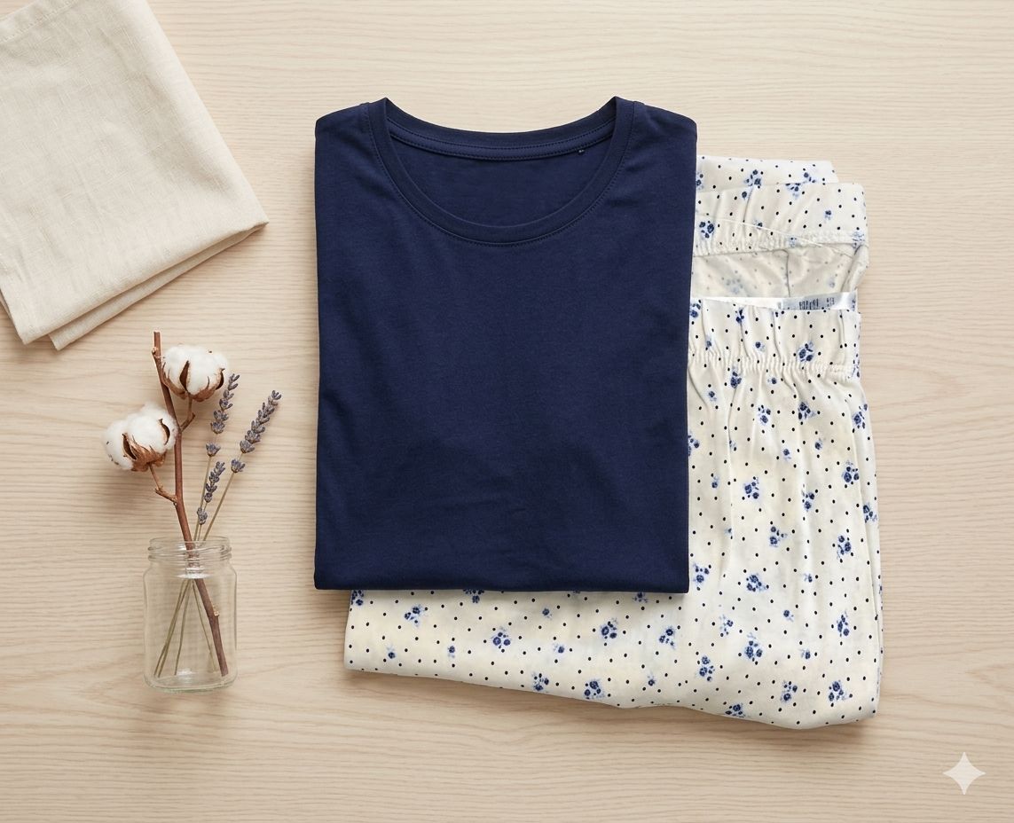 Embrace timeless style with our Navy Nightfall Pajama Set