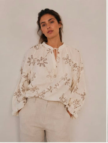 :
Embroidered Cotton Blouse
Relaxed-fit blouse crafted from lightweight cotton fabric.