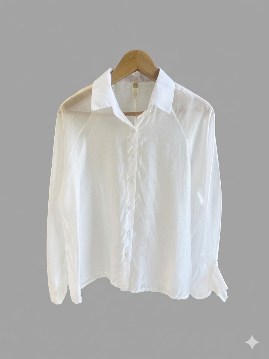 Italian Soft Crystalline Organza Blouse