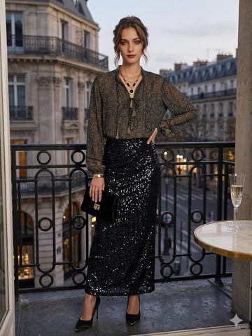 Elevate your evening look with this exquisite