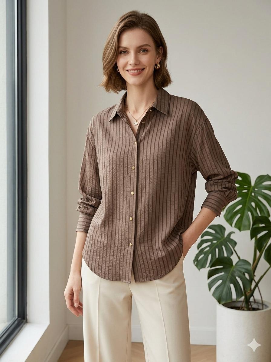 Chocolate Brown Blouse Imported from Zara.